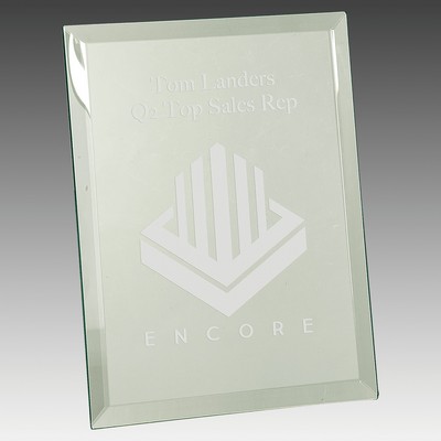 7" x 9" Clear Glass Mirror Plaque