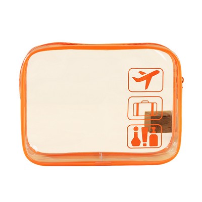 Clear PVC Zippered Travel Pouches