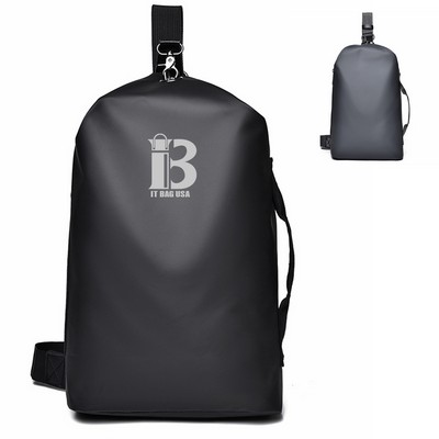 Nylon Sling Backpack with USB crossbody bag for Men