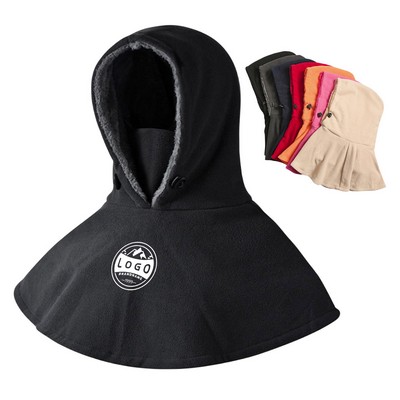 Fleece Wind-Snow Hood With Mask