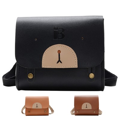 PU Cute Bear Versatile Kids Backpack