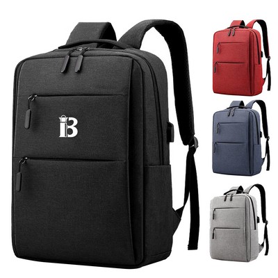 Slim Durable Laptops Travel Backpacks with USB Charging Port