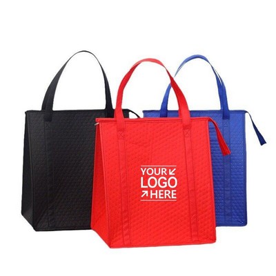 Custom Hot Pressed Non Woven Insulated Tote Cooler Bag