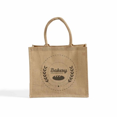 Market Jute Tote Bag