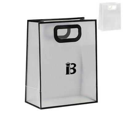 Pvc customized transparent handbag shopping bag