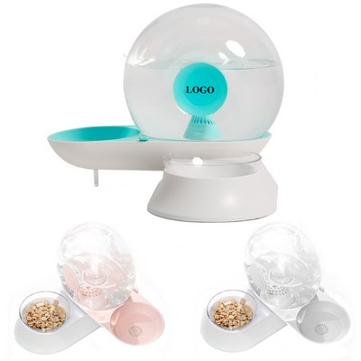 Snail Design Pet Feeder And Water Dispenser Set