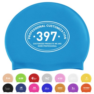 Adult Waterproof Silicone Swimming Cap