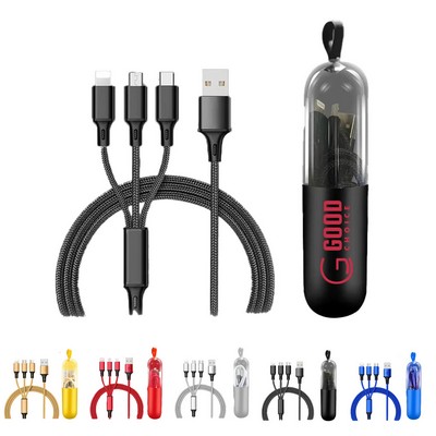 3" 1 Multi USB Capsule Charger Cable