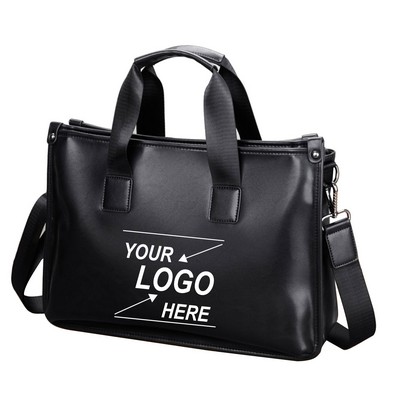 Large capacity handbag horizontal style business fashion minimalist briefcase