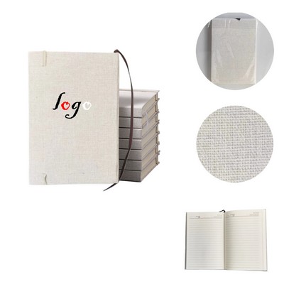 MOQ15 Linen A5 Notebook Hardcover Office Journal