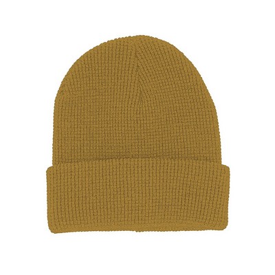 Mega Cap Waffle Knit Cuff Beanie