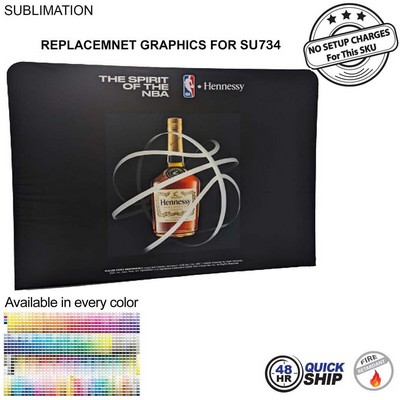 48Hr Quick Ship - Replacement Full Color Graphics Double Sided for 10'W x 8'H EuroFit Straight Wall