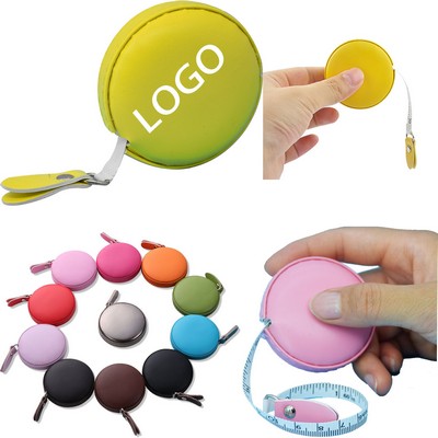 Mini Pu Leather Home Sewing Small Tape Measure