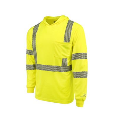 Radians ST61-3 Hooded Type R Class 3 Mesh Long Sleeve T-Shirt