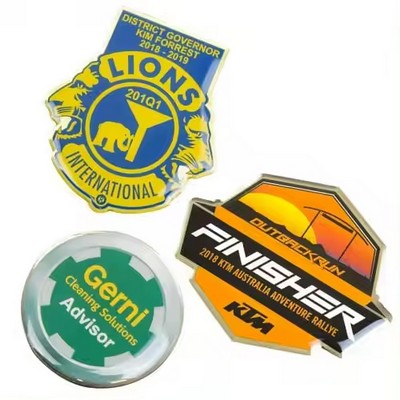 1 1/8'' Custom Shape Epoxy Lapel Pin