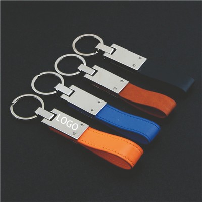 Leather Metal Keychain