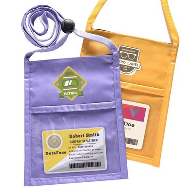 Adjustable Lanyard Neck Wallet - 6.75" x 5.25"