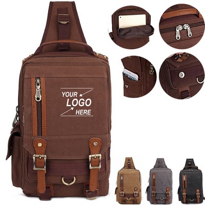 Travel and Hiking Canvas Sling Backpack