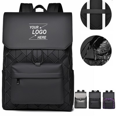Men's PU Leather Laptop Backpack 16.5 Inch