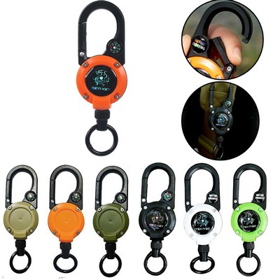 Heavy Duty Retractable Badge Reel w/ Compass