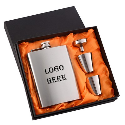 Premium Stainless 7oz Whiskey Jug Set