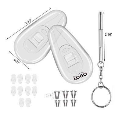 6 Pairs Silicone Eyeglasses Nose Pad Set
