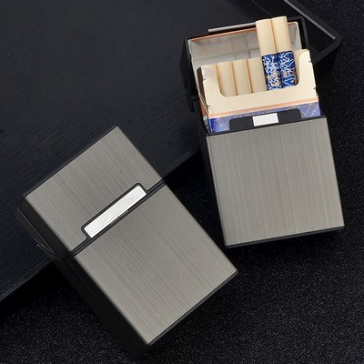 Brushed Aluminum Cigarette Case