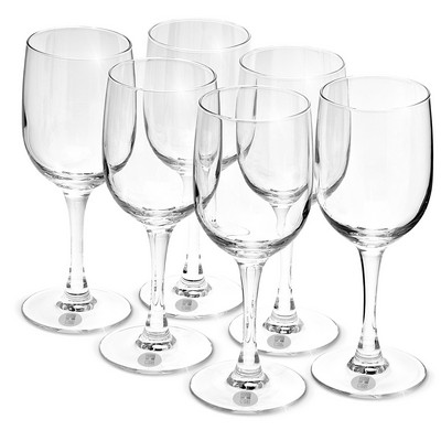 8 Oz. Wine Glass Set W/ Silver Medallion