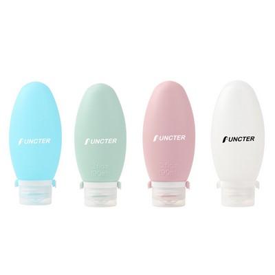 3oz Portable Refillable Traveling Size Liquid Containers ( 4pcs Set )