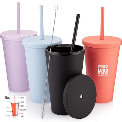 16 oz Classic Plastic Acrylic Reusable Drinking Glasses