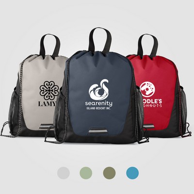 Jotun Recycled Polyester Pocketed Drawstring Bag - 2.6 gal - Silkscreen
