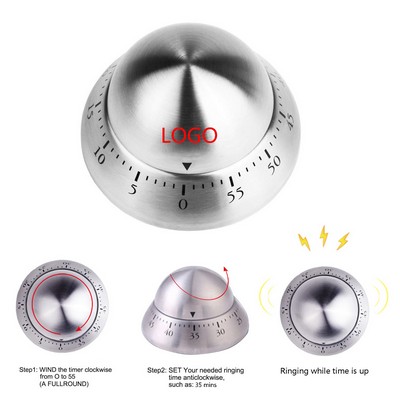 60 Minute Round Dome Mechanical Countdown Timer