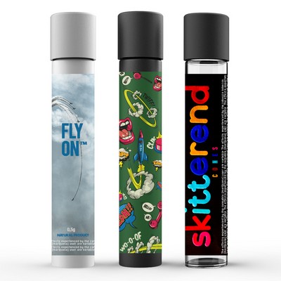 Glass Pre Roll Tube with Custom Sticker/Label