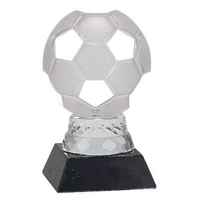 6.25" Glass Soccer Ball with Marble Base