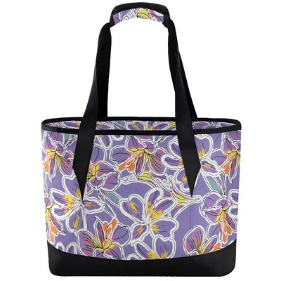 Custom imrpinted Floral Insulated Tote