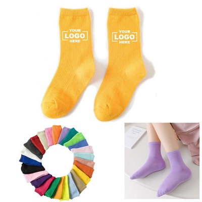 Kids' Soft Cotton Crew Socks.