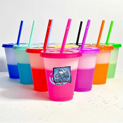 16oz Color Changing Cups with Lids