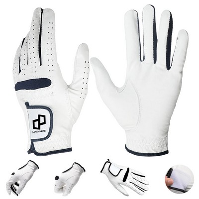 Men'S White Outdoor Non-Slip Golf Gloves