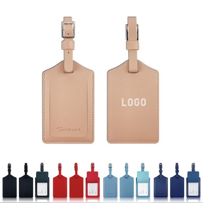 Leather Luggage Tags with Privacy Cover