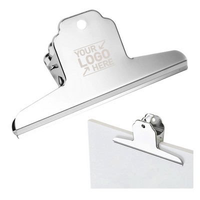 4-Inch Medium Stainless Steel Binder Clip Silver Metal File Clamp for Home Office School