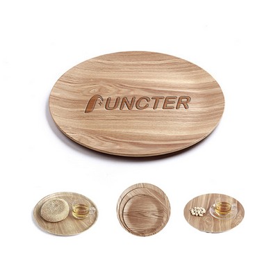 Wooden Serving Tray Round Multi-Purpose Dish 7"Diameter