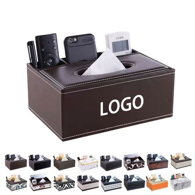 PU Leather Tissue Box Holder