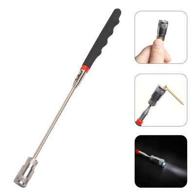 Extendable Magnetic Retrieval Tool with LED Light