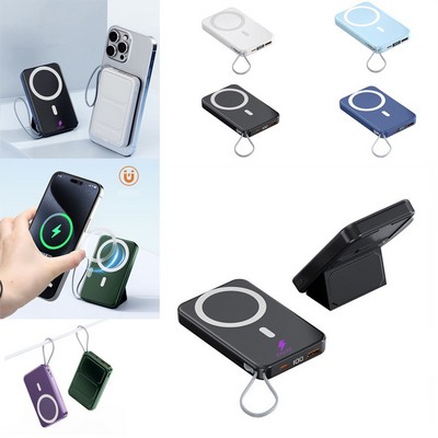 8000mAh Magnetic Wireless Power Bank with Stand
