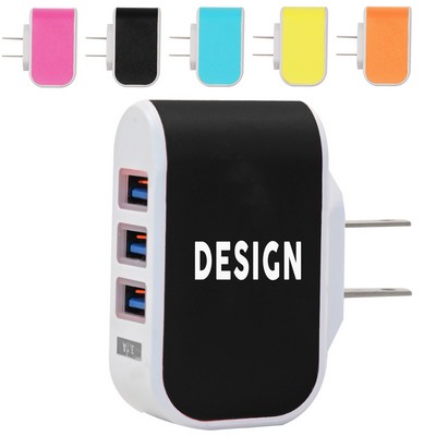 3 USB Led Luminous Charging Head