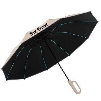 Automatic Ring Buckle Umbrella With Hook