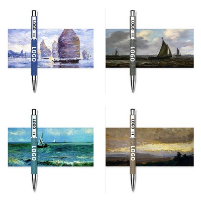 Twist-Action PU Leather & Metal Business Pen