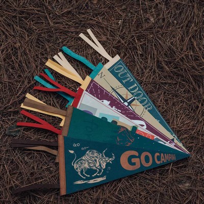 Custom Adventure Camping Felt Pennants