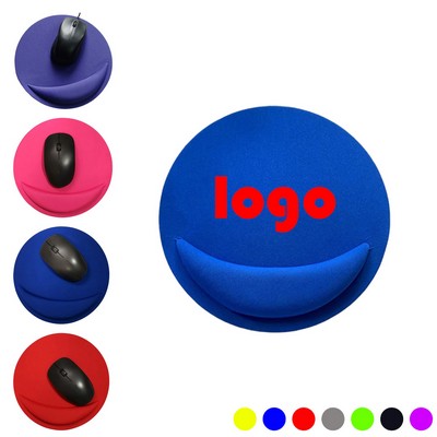 Ergonomic Round Mouse Pad with Wrist Support