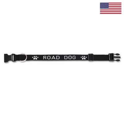 1" Woven Pet Collar w/ Nickel-Plated Hardware - "Classic" Weave